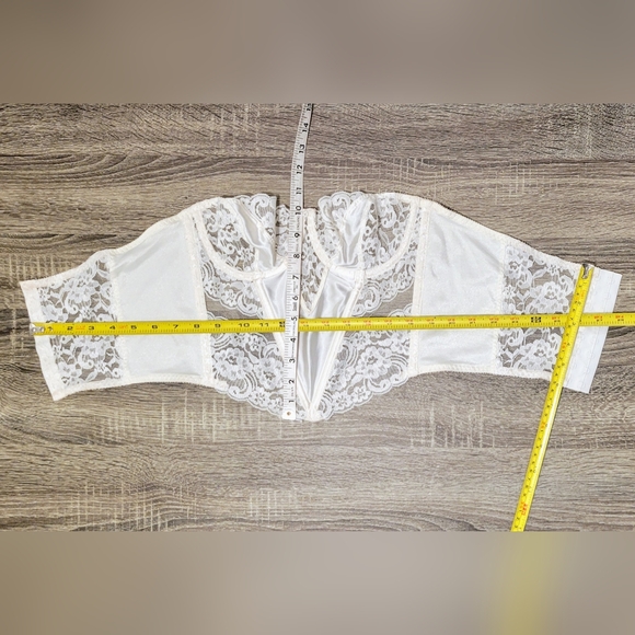 Christian Dior Intimates Lace Floral Corset Bustier Top Ivory 4975 - 36B - Picture 10 of 11